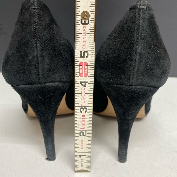 1937 Madewell Black Suede Slip On Heeled Shoes Size 8.5 - Picture 13 of 17